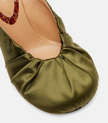 Mules 90 aus Satin | Dries Van Noten