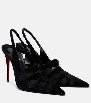 Pumps slingback Circus Max in suede e mesh | Christian Louboutin