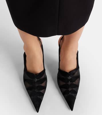 Pumps slingback Circus Max in suede e mesh | Christian Louboutin