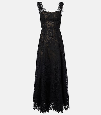 Guipure lace bustier gown | Oscar de la Renta