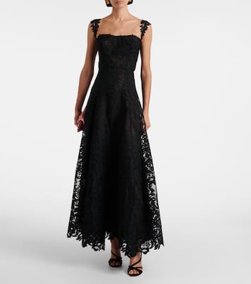 Guipure lace bustier gown | Oscar de la Renta