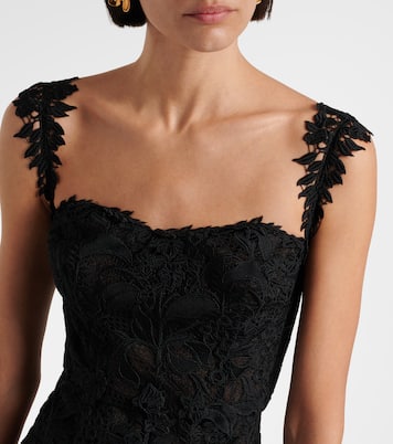 Guipure lace bustier gown | Oscar de la Renta