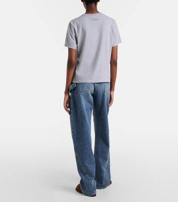 Embroidered high-rise straight jeans | JW Anderson