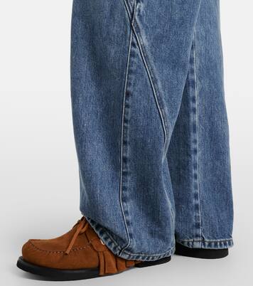 Embroidered high-rise straight jeans | JW Anderson