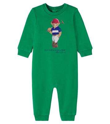 Baby Polo Bear printed cotton-blend onesie | Polo Ralph Lauren Kids