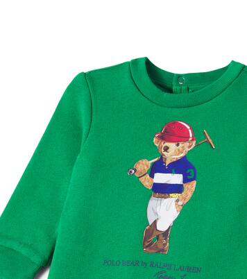 Baby Polo Bear printed cotton-blend onesie | Polo Ralph Lauren Kids