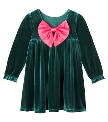 Bow-detail velvet dress | Konges Sløjd