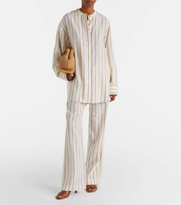Aria striped straight pants | Asceno