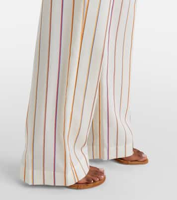 Aria striped straight pants | Asceno