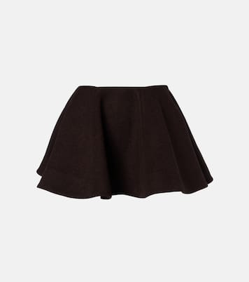 Wool and cashmere-blend miniskirt | Ganni