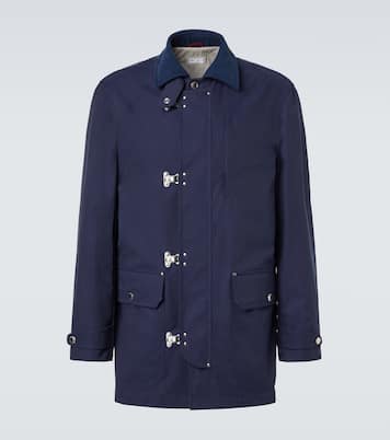 Veste imperméable en coton mélangé | Brunello Cucinelli