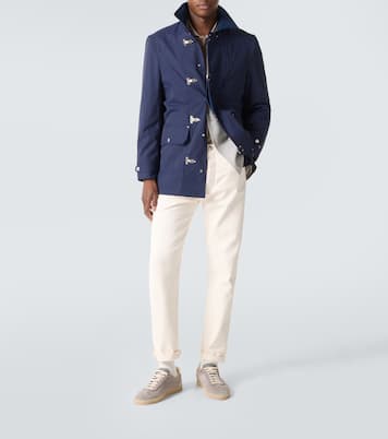 Veste imperméable en coton mélangé | Brunello Cucinelli