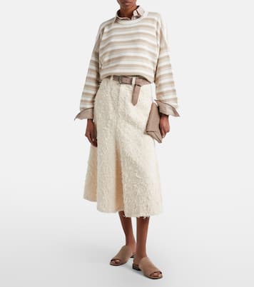 Denim midi skirt | Brunello Cucinelli