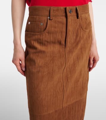 White Label Nayah suede midi skirt | Proenza Schouler