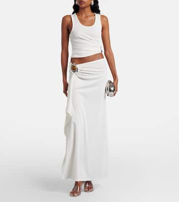 Droplet Crystal embellished ruched tank top | Christopher Esber