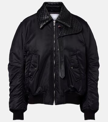 Intrecciato leather-trimmed blouson jacket | Bottega Veneta