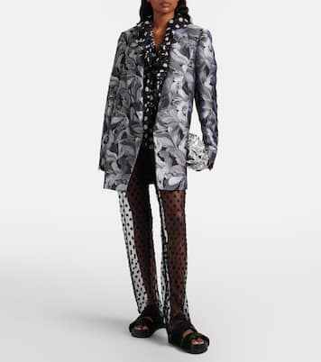 Polka-dot mesh slim pants | Dries Van Noten