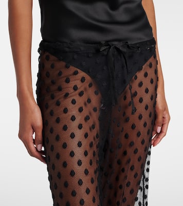 Polka-dot mesh slim pants | Dries Van Noten