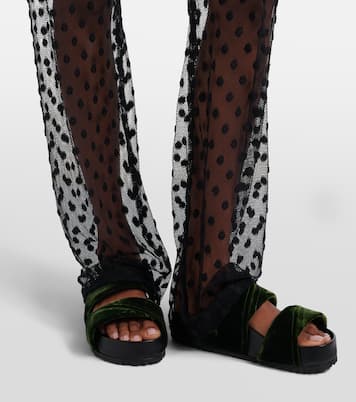 Polka-dot mesh slim pants | Dries Van Noten