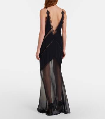 Robe aus Satin mit Spitze | Tom Ford