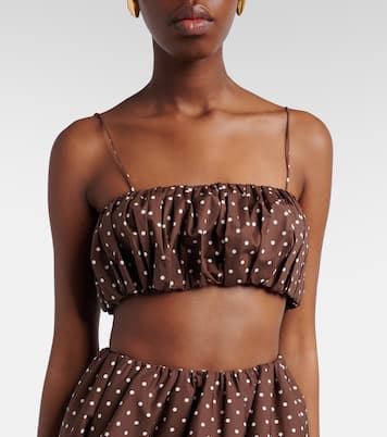 Top cropped in misto cotone a pois | Rotate