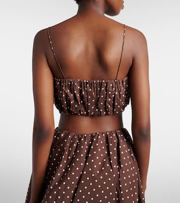 Top cropped in misto cotone a pois | Rotate