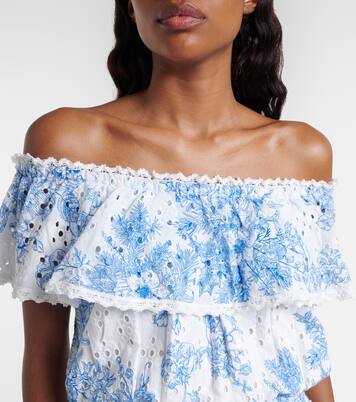 Vestido midi Larna de algodón estampado | Melissa Odabash