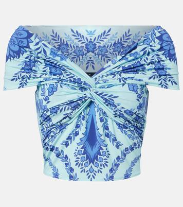 Printed jersey crop top | Etro