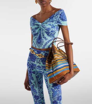 Printed jersey crop top | Etro