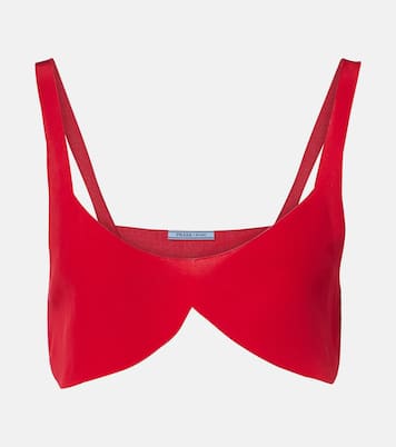 Silk crêpe de chine bra top | Prada