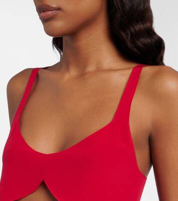 Silk crêpe de chine bra top | Prada