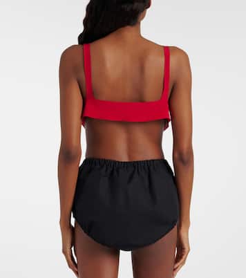 Silk crêpe de chine bra top | Prada
