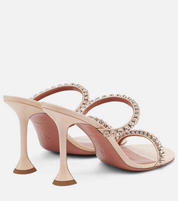 Gigi crystal-embellished leather sandals | Amina Muaddi