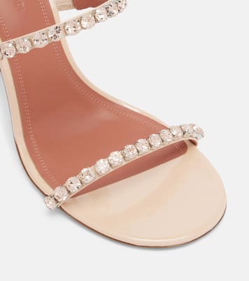 Gigi crystal-embellished leather sandals | Amina Muaddi