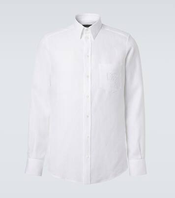 Camicia in lino con ricamo | Dolce&Gabbana
