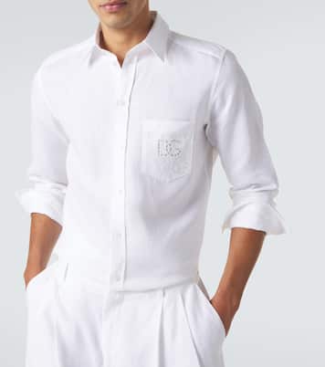Camicia in lino con ricamo | Dolce&Gabbana