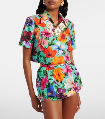 Floral cotton crop top | Dolce&Gabbana