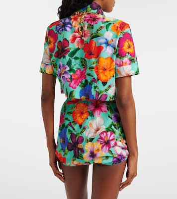 Floral cotton crop top | Dolce&Gabbana