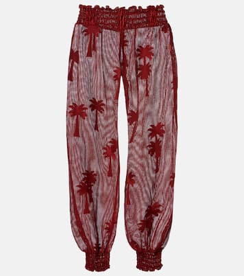 Embroidered cotton-blend mesh balloon pants | Johanna Ortiz