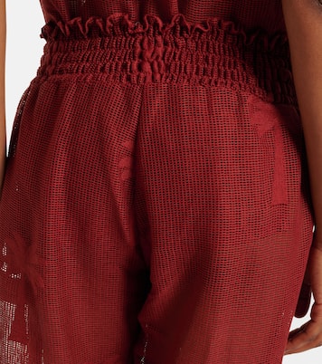Embroidered cotton-blend mesh balloon pants | Johanna Ortiz