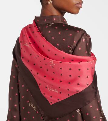 Printed silk twill scarf | Valentino