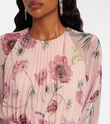 Floral pleated voile gown | Erdem