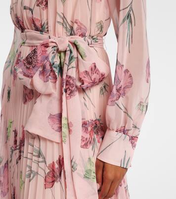 Floral pleated voile gown | Erdem
