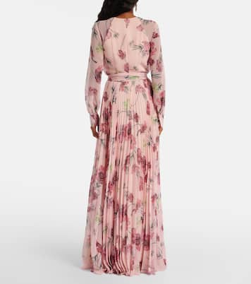 Floral pleated voile gown | Erdem
