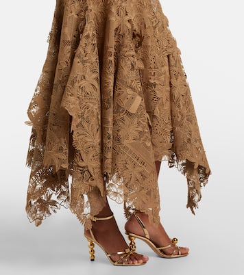 Floral guipure lace midi dress | Oscar de la Renta