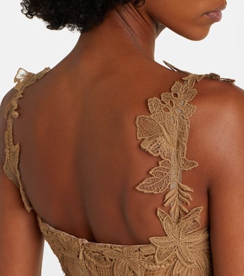 Floral guipure lace midi dress | Oscar de la Renta