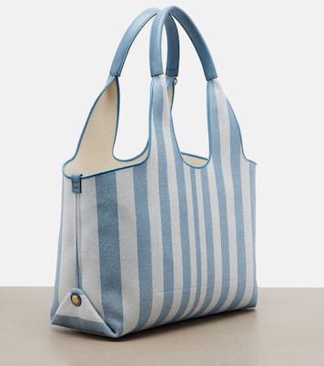 Chloé Stripy logo canvas tote bag | Chloé