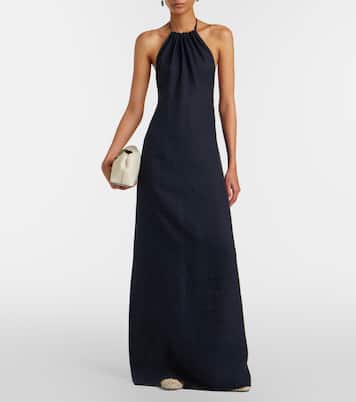 Lelia halterneck linen maxi dress | Nili Lotan