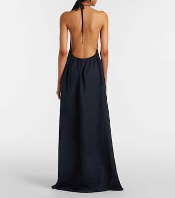 Lelia halterneck linen maxi dress | Nili Lotan