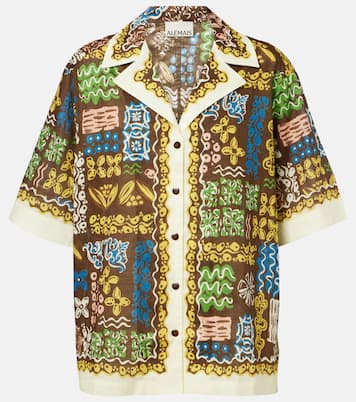 Minnie printed cotton bowling shirt | Alémais
